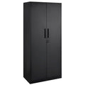 Armoire de rangement métallique verrouillable de 75 pouces avec 4 étagères réglables et 2 portes magnétiques