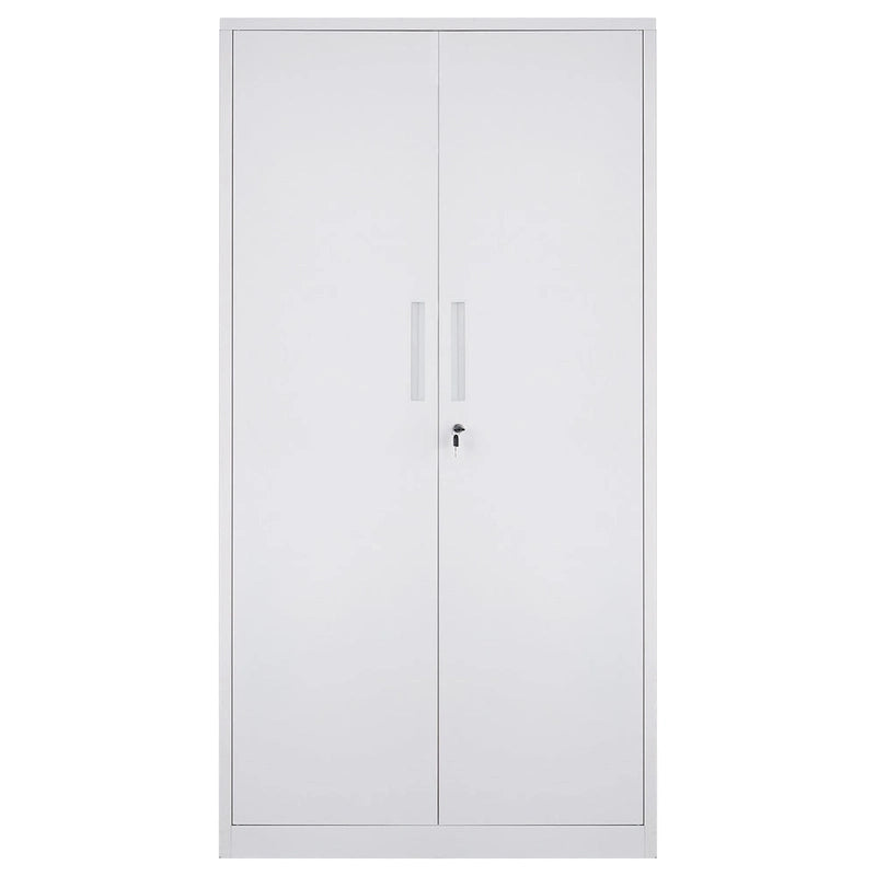 Armoire de rangement métallique verrouillable de 75 pouces avec 4 étagères réglables et 2 portes magnétiques