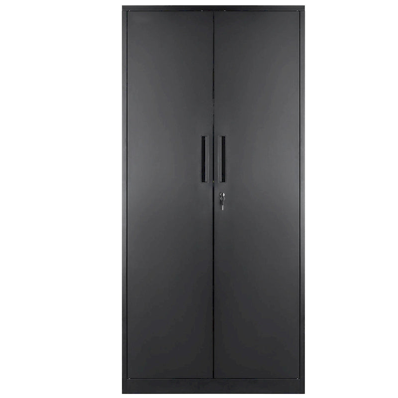 Armoire de rangement métallique verrouillable de 75 pouces avec 4 étagères réglables et 2 portes magnétiques