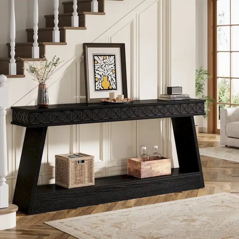 Console de ferme à 2 niveaux de 180 cm