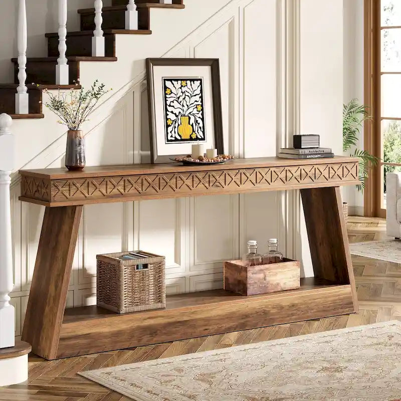 Console de ferme à 2 niveaux de 180 cm