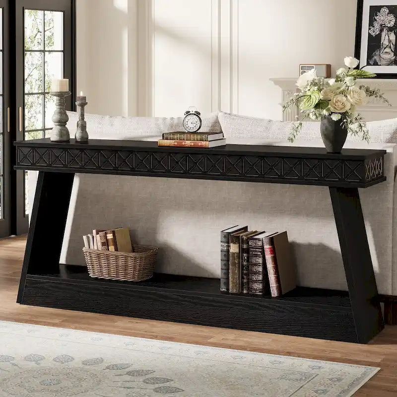 Console de ferme à 2 niveaux de 180 cm