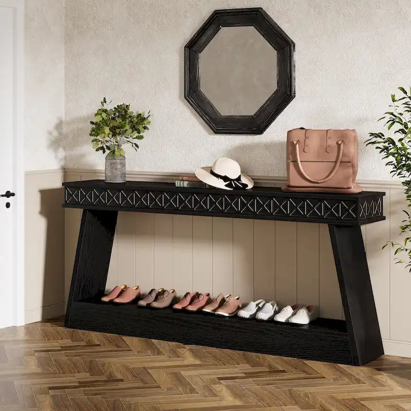Console de ferme à 2 niveaux de 180 cm