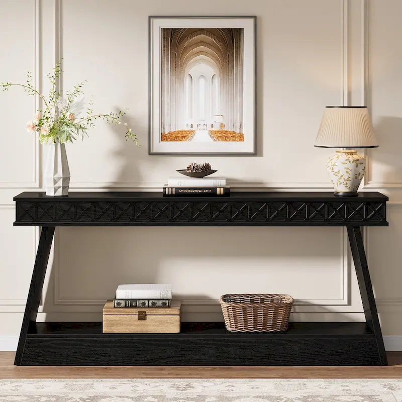 Console de ferme à 2 niveaux de 180 cm