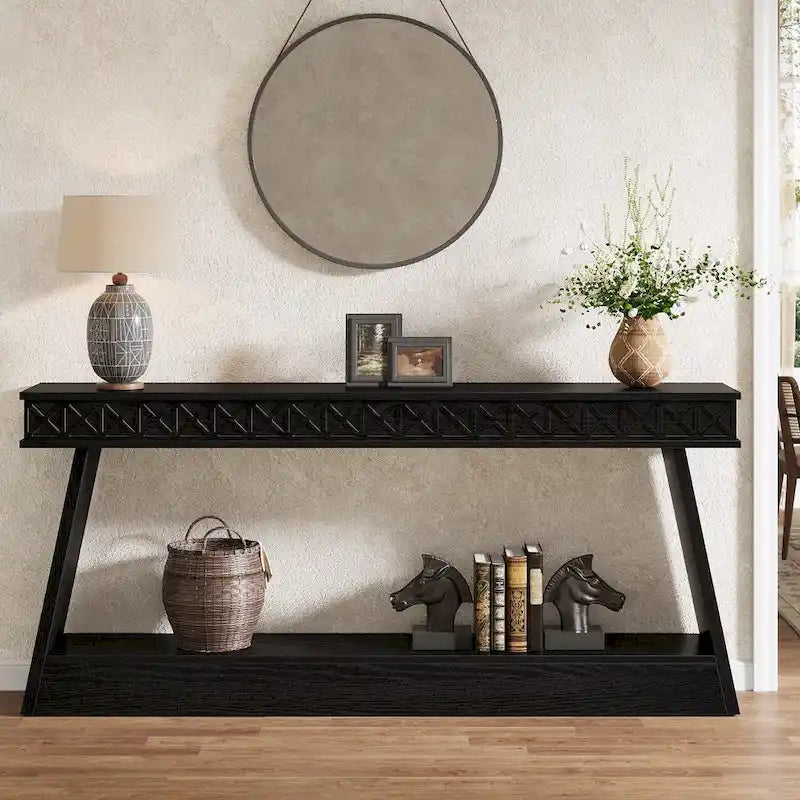 Console de ferme à 2 niveaux de 180 cm