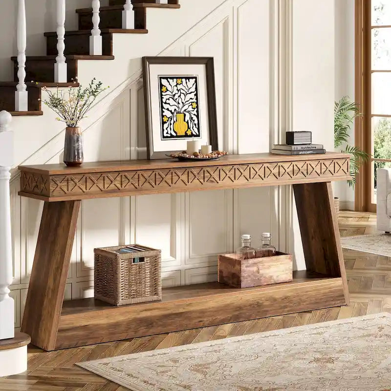 Console de ferme à 2 niveaux de 180 cm
