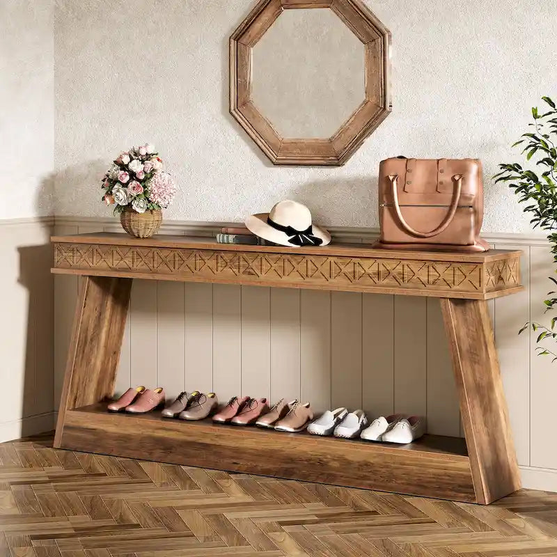 Console de ferme à 2 niveaux de 180 cm