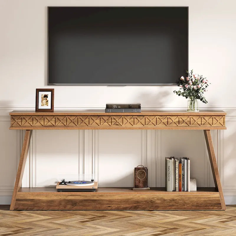 Console de ferme à 2 niveaux de 180 cm