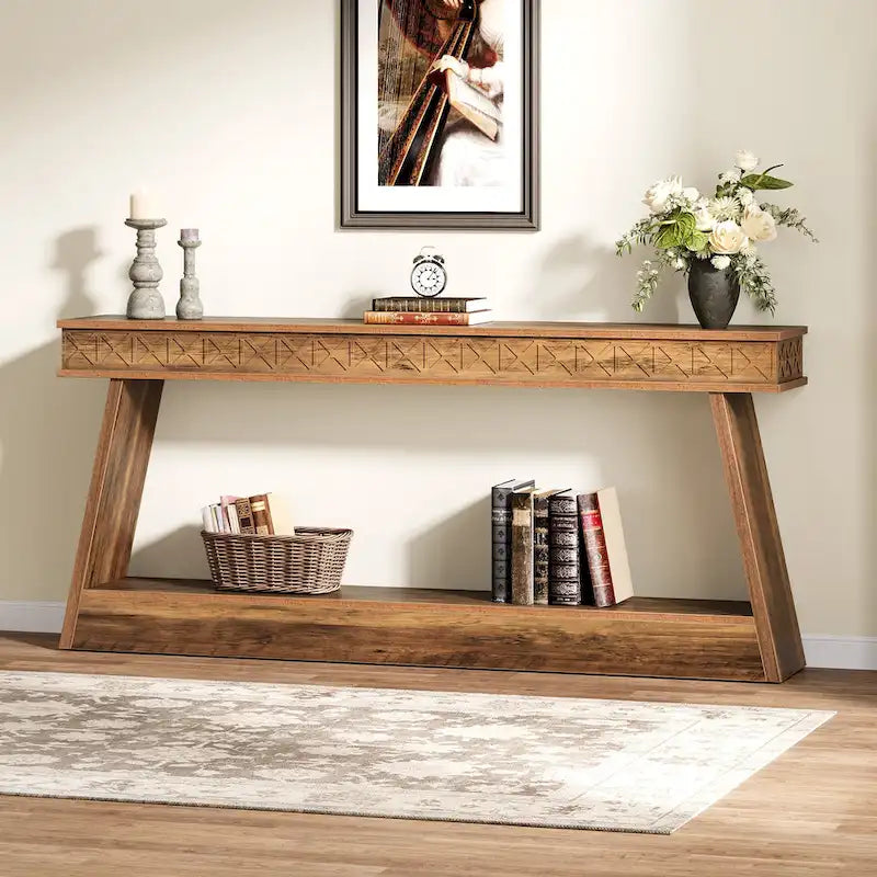 Console de ferme à 2 niveaux de 180 cm