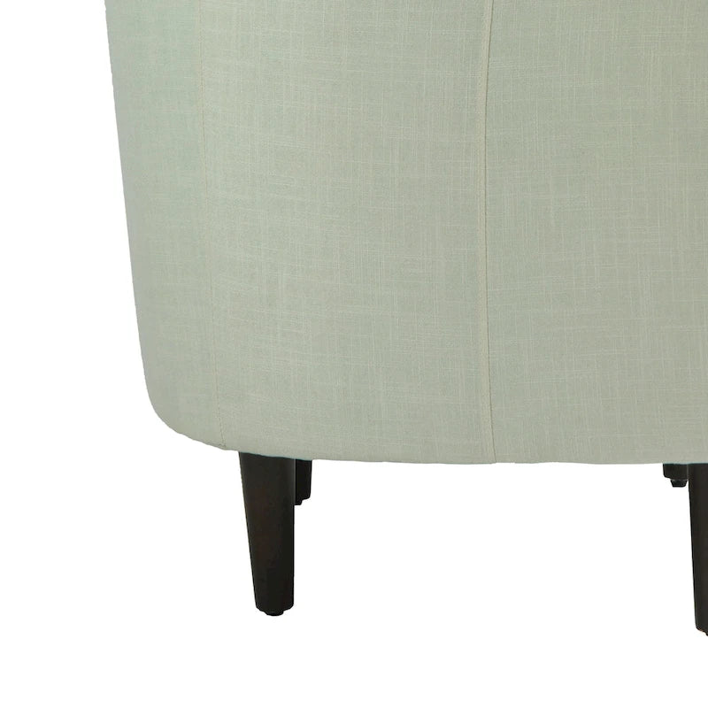 Lot de 2 fauteuils club modernes en lin style tonneau