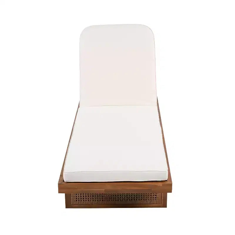 Ensemble de 3 chaises longues de patio Christopher Knight Home Wino en bois d'acacia et rotin avec coussin et table à lattes