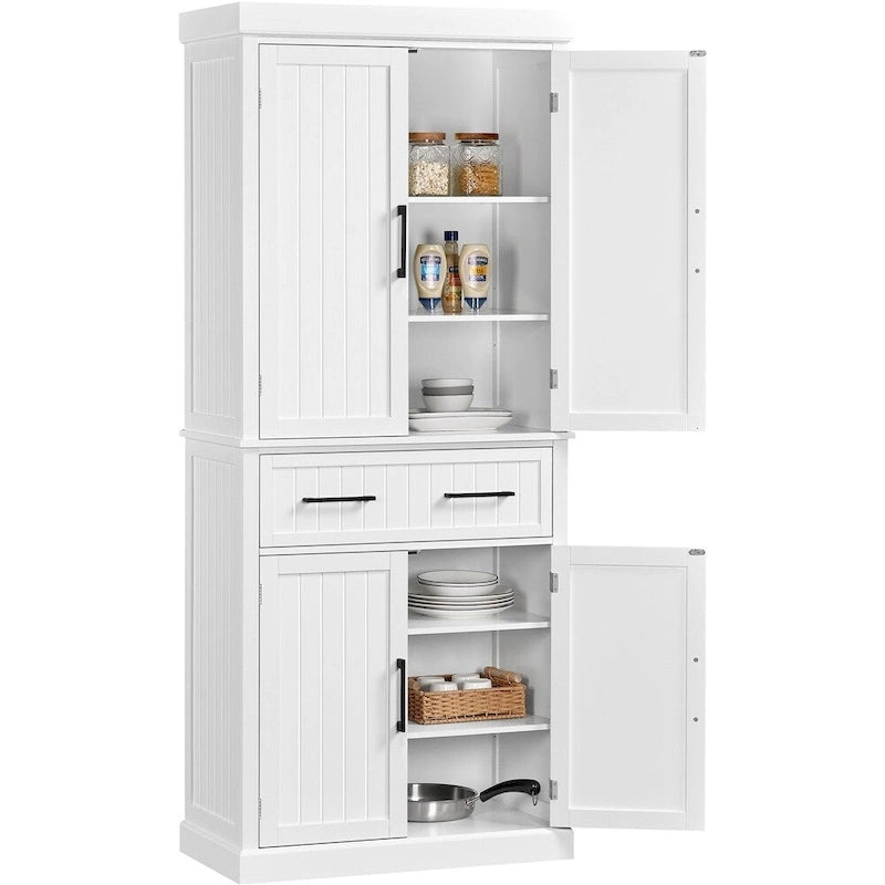 Meuble de rangement de cuisine en bois Yaheetech avec portes et étagères