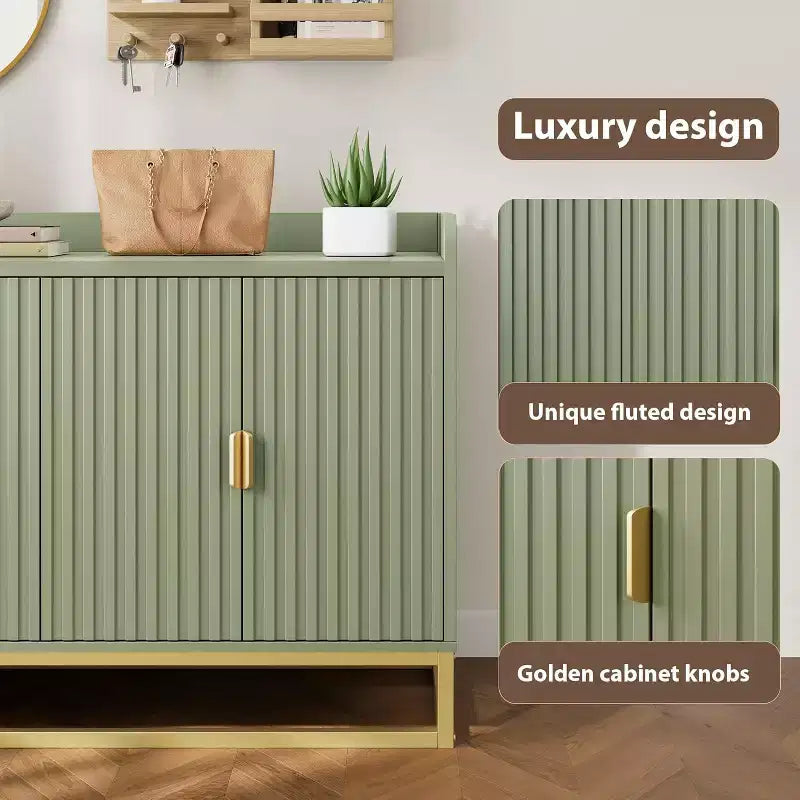 Buffet avec rangement et bahut 4 portes, console multimédia moderne de 120 cm de large