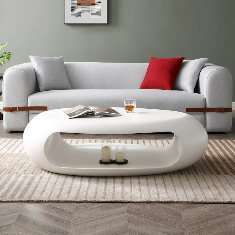 Table basse ovale moderne