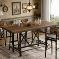 Table de bar GDFStudio Mark en bois et métal rustique