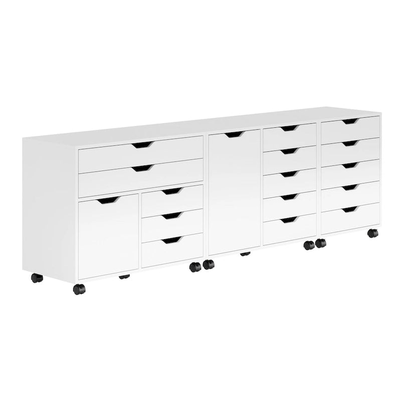 Ensemble de 3 armoires de rangement Halifax, blanc