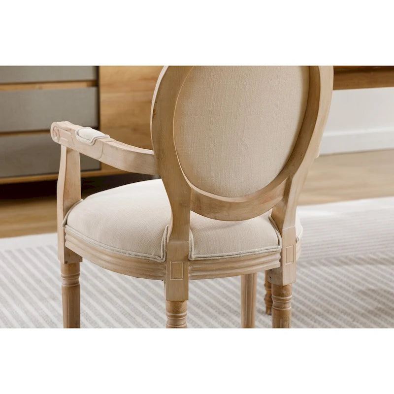 Ensemble de 2 fauteuils de salle à manger en tissu rembourré