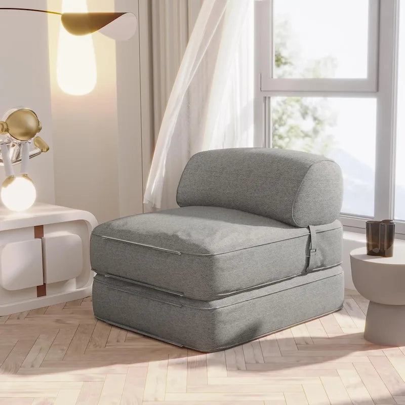WOWMAX Canapé Lit Pliant Convertible Fauteuil Lit Pliant avec Traversin