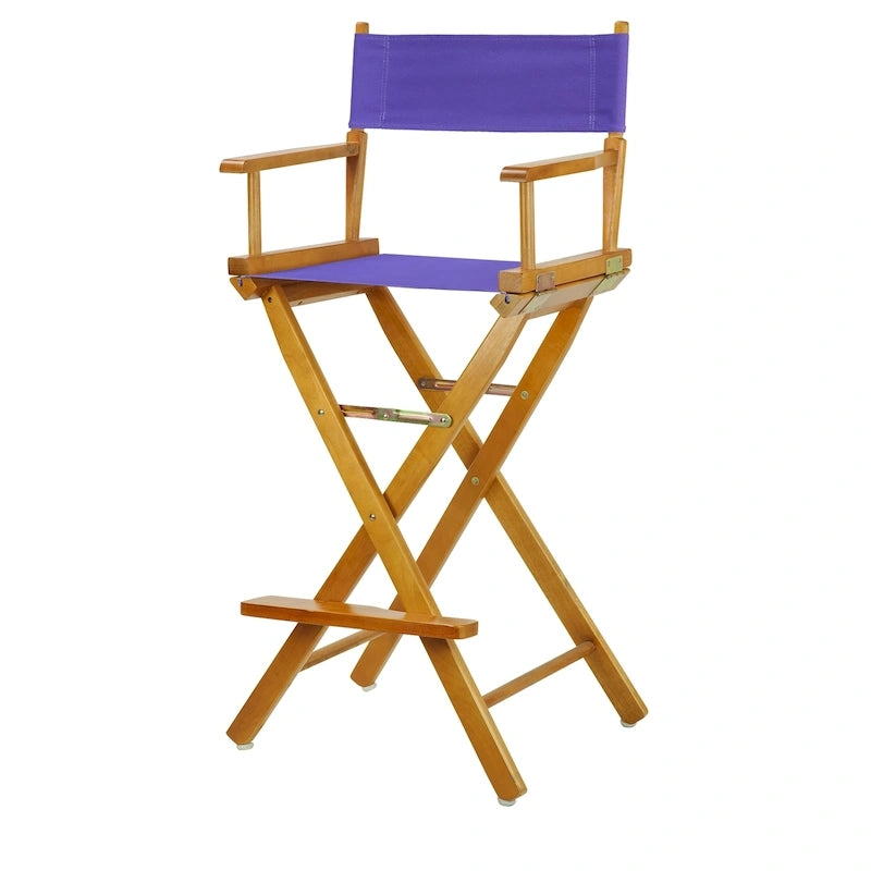 Chaise de réalisateur 76 cm en chêne miel