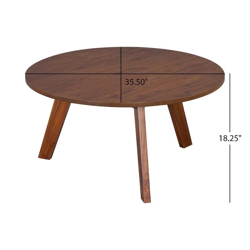Table basse ronde en bois d'acacia