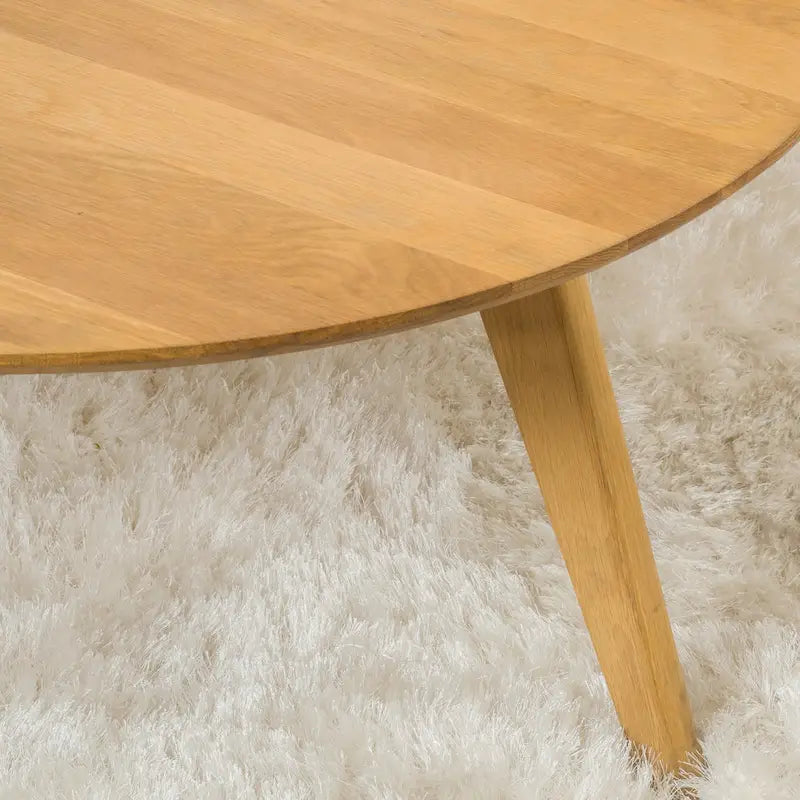 Table basse ronde en bois d'acacia