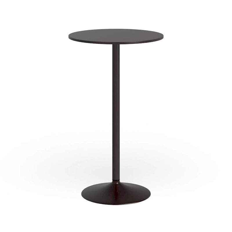 Table de bar ronde à pied central noire