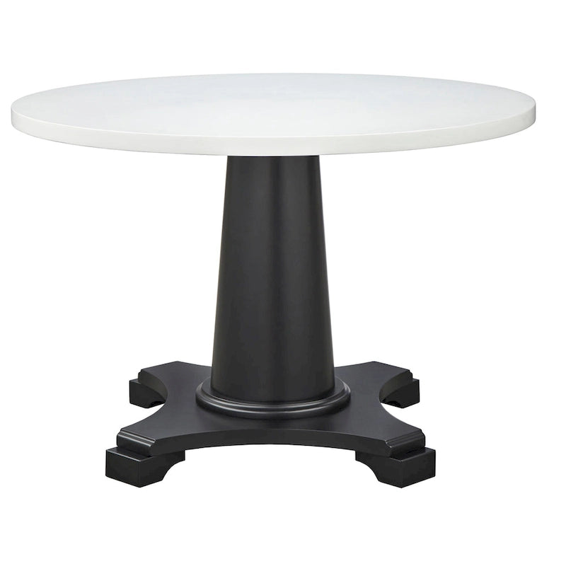 Table à manger ronde à pied central