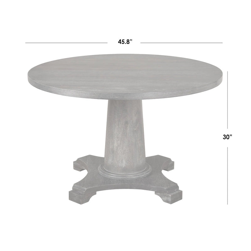Table à manger ronde à pied central