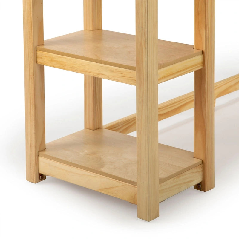 Bureau d'angle en L avec étagères de rangement