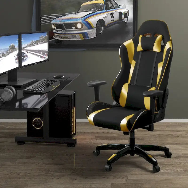 Chaise de jeu ergonomique à dossier haut avec support réglable