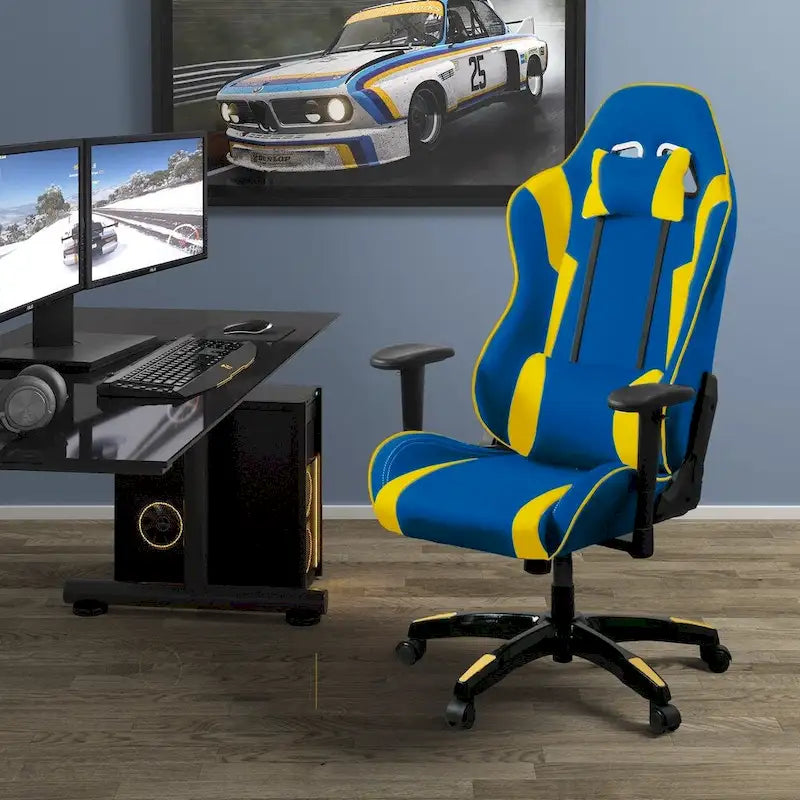 Chaise de jeu ergonomique à dossier haut avec support réglable