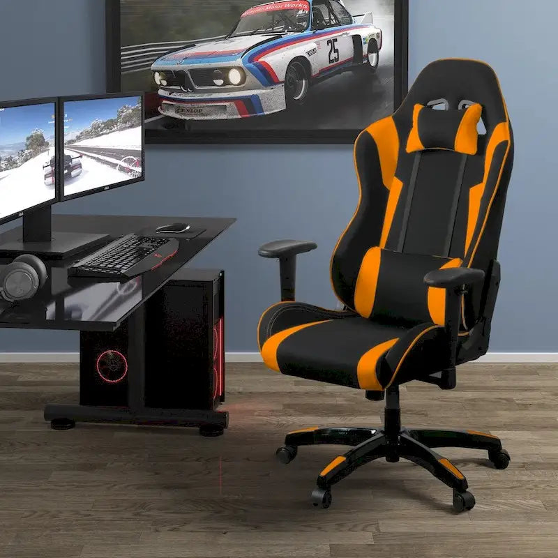 Chaise de jeu ergonomique à dossier haut avec support réglable