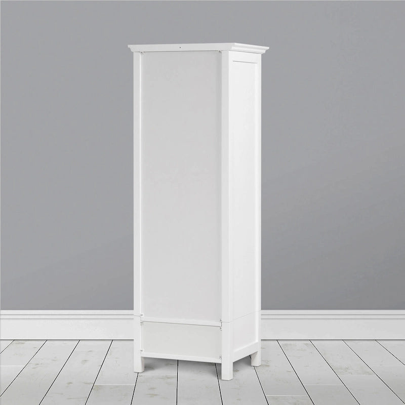 Armoire à linge sur pied avec portes vitrées