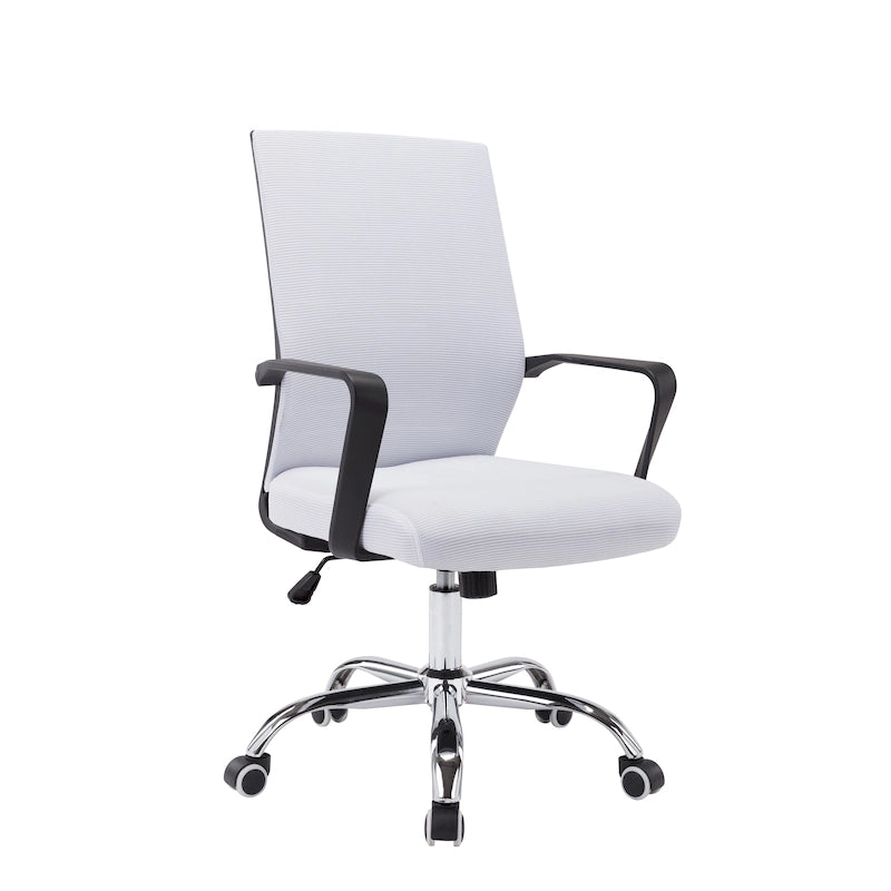 Chaise de bureau ergonomique en maille avec piètement à roulettes chromé