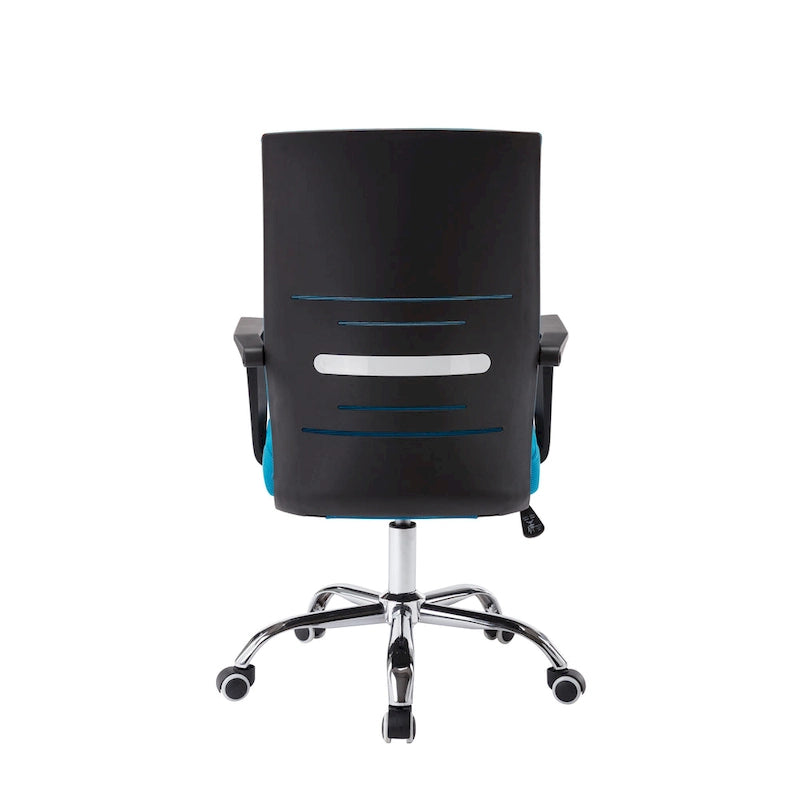 Chaise de bureau ergonomique en maille avec piètement à roulettes chromé