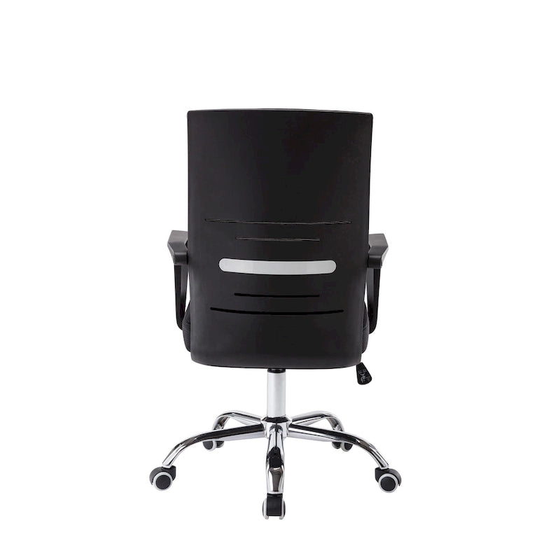 Chaise de bureau ergonomique en maille avec piètement à roulettes chromé