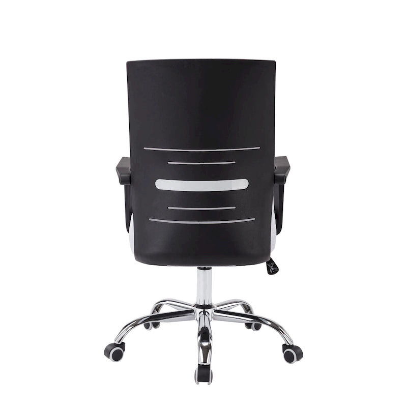 Chaise de bureau ergonomique en maille avec piètement à roulettes chromé