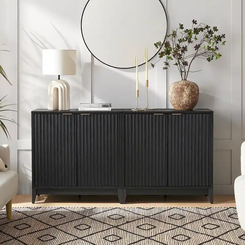 Meuble de rangement Mopio Brooklyn, armoire d'appoint d'entrée de ferme moderne, buffet, crédence