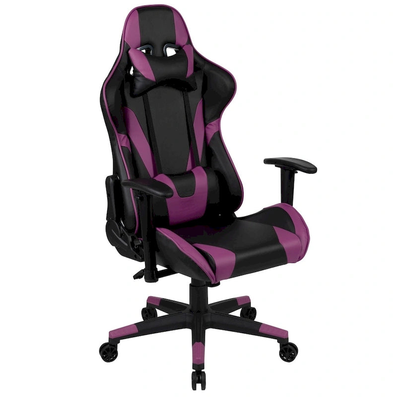 Chaise de jeu ergonomique Racing avec dossier inclinable