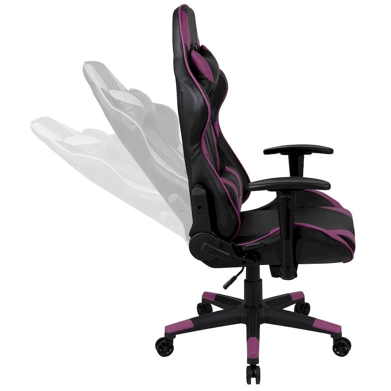 Chaise de jeu ergonomique Racing avec dossier inclinable