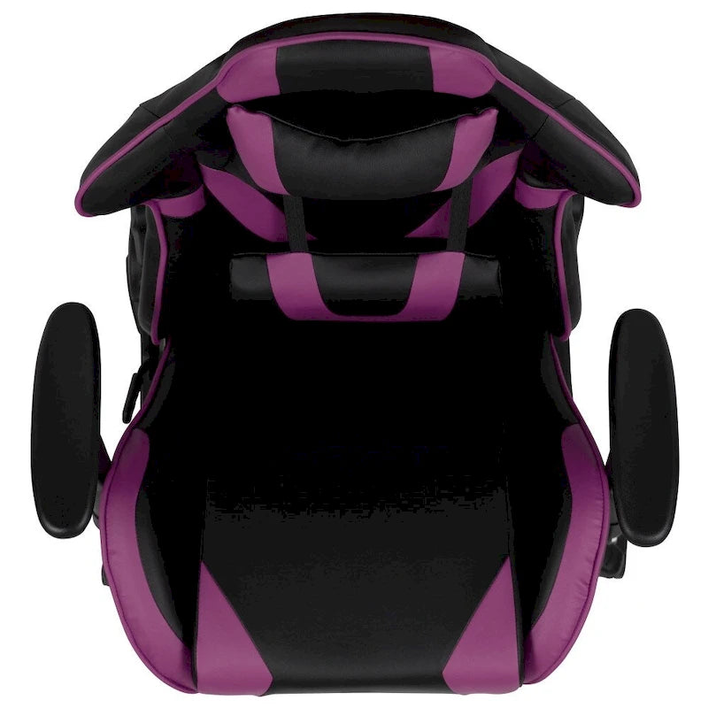 Chaise de jeu ergonomique Racing avec dossier inclinable