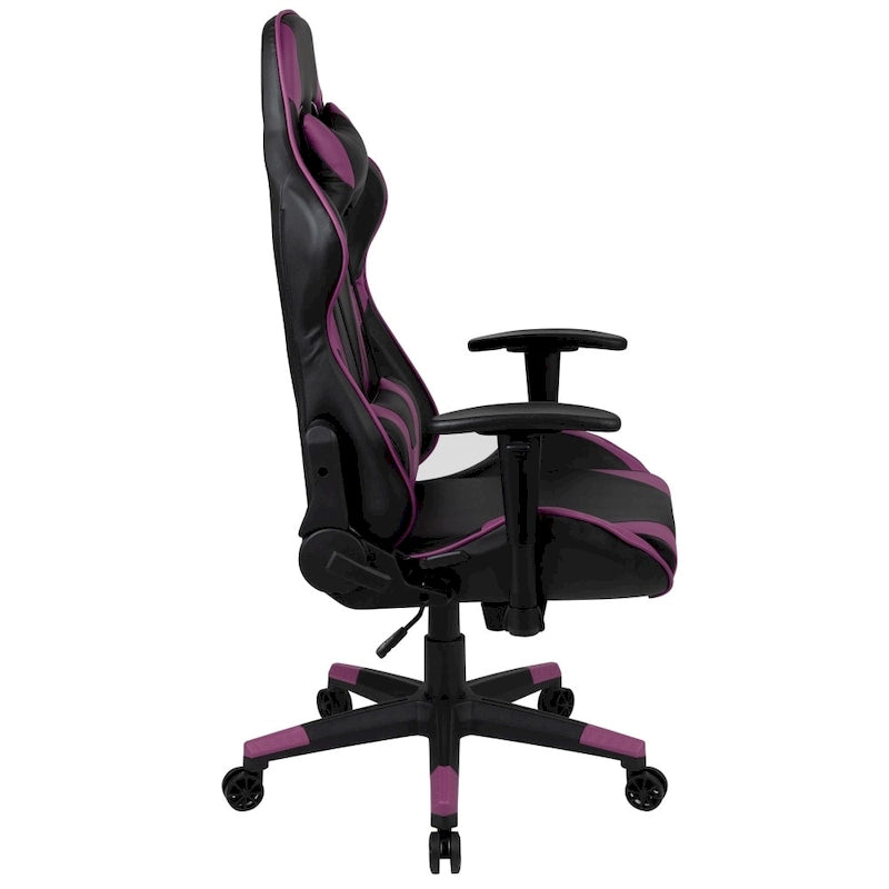 Chaise de jeu ergonomique Racing avec dossier inclinable