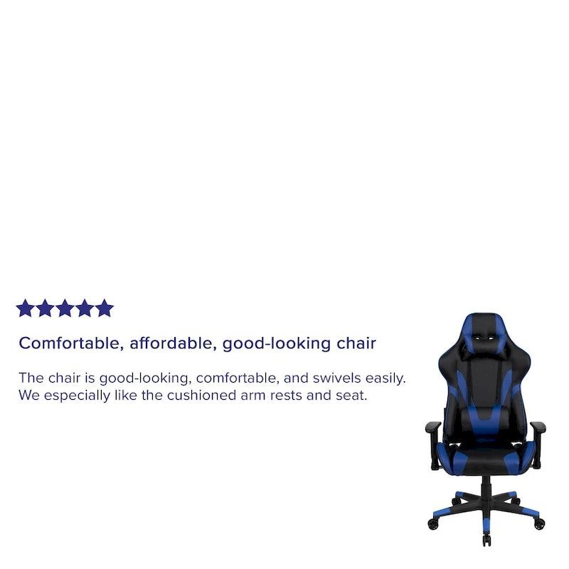 Chaise de jeu ergonomique Racing avec dossier inclinable