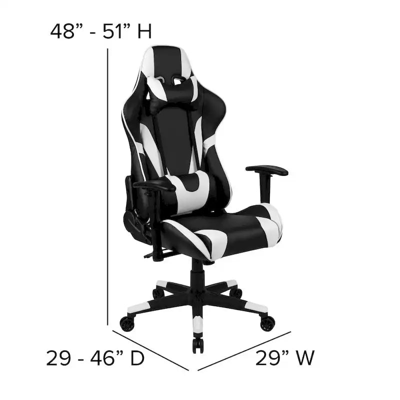 Chaise de jeu ergonomique Racing avec dossier inclinable