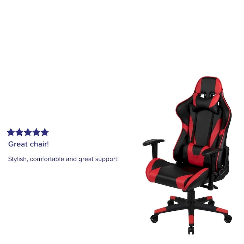 Chaise de jeu ergonomique Racing avec dossier inclinable