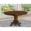 Table à manger ovale sur pied extensible avec allonge papillon