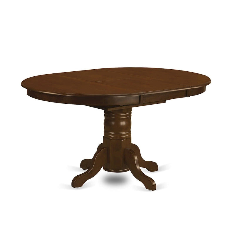 Table à manger ovale sur pied extensible avec allonge papillon