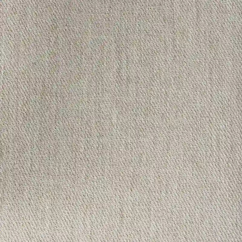 Chaise de salle à manger en bois massif avec assise en tissu crème et dossier en rotin