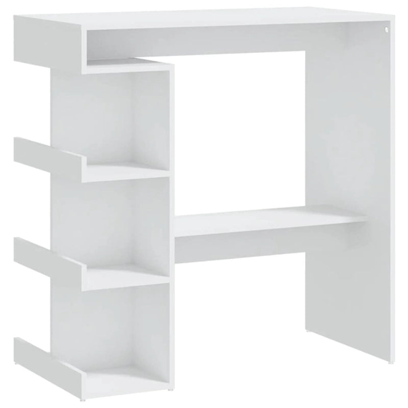 Table de bar de 39 pouces avec étagère de rangement et repose-pieds