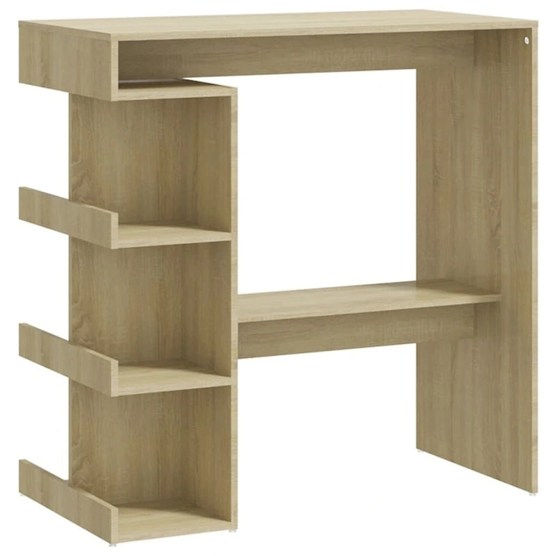 Table de bar de 39 pouces avec étagère de rangement et repose-pieds